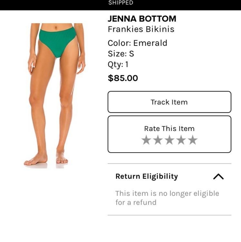 Frankie's Bikinis Green Ribbed Bikini Set - Picture 2 of 3
